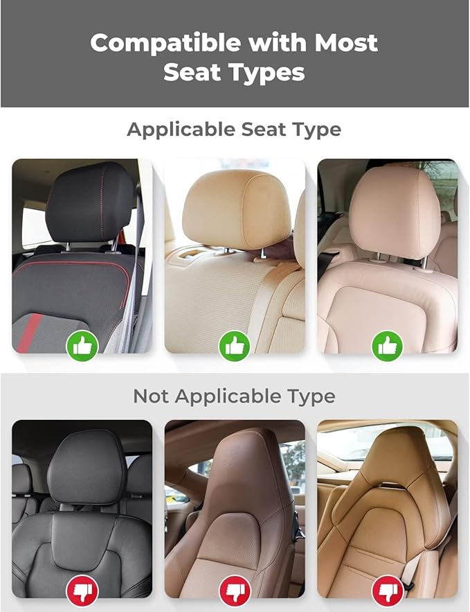 Oshotto Universal (FT-04) Foldable Car Auto Headrest Rear Back Seat Table Drink Food Cup Tray Holder (Black)