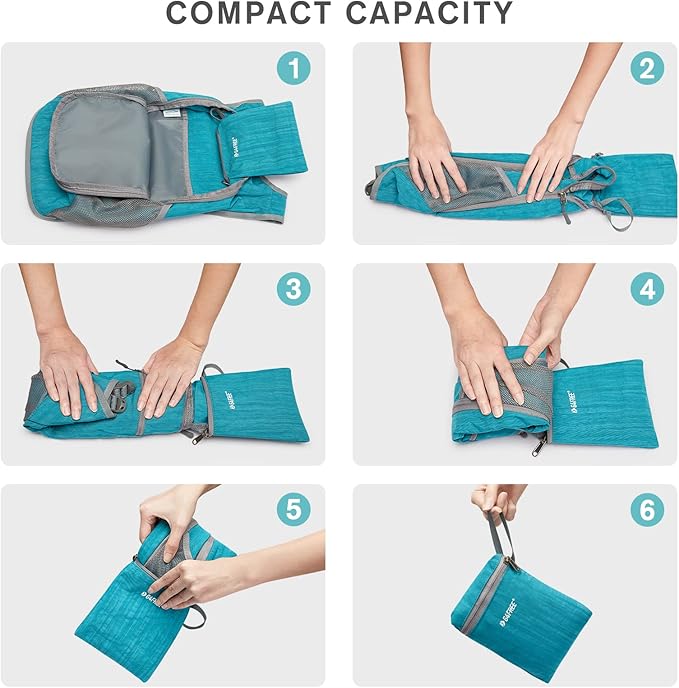 G4Free 10L/15L Hiking Backpack Lightweight Packable Hiking Daypack Small Travel Outdoor Foldable Shoulder Bag