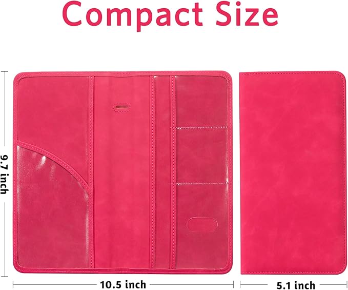 CoBak Car Registration and Insurance Holder - Vehicle Glove Box Car Organizer,Auto Truck Comparment Accessories Case with Magnetic Closure for Driver License,Cards