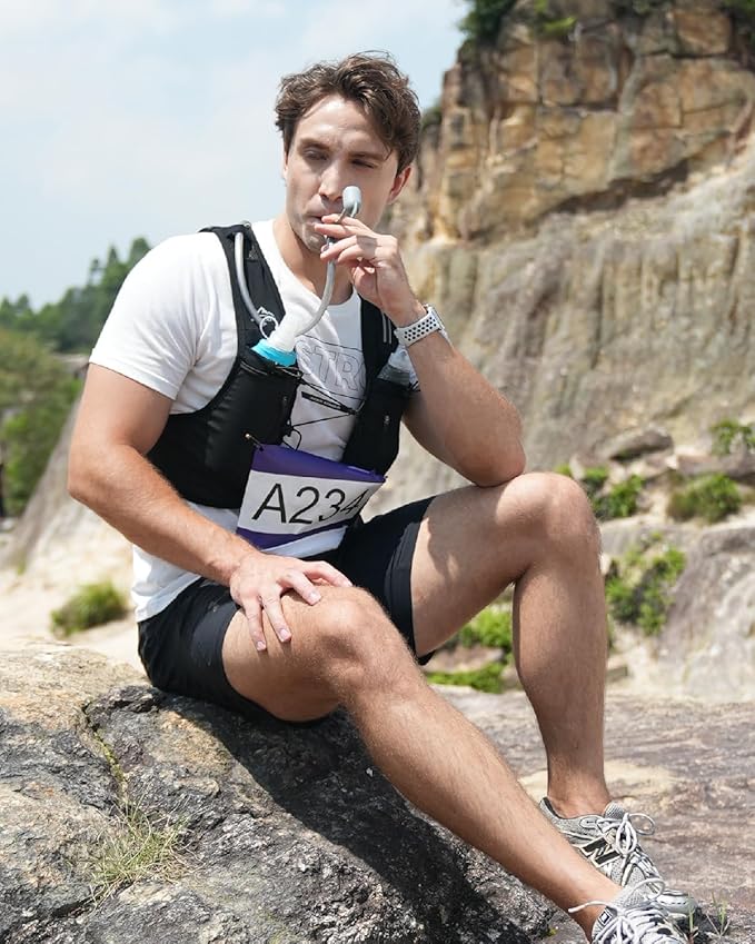 Running Vest for Women Men, USA Original Patent, Lightweight Adjustable Running Hydration Vest with 2L Water Bladder, Reflective Hydration Backpack for Marathon Hiking