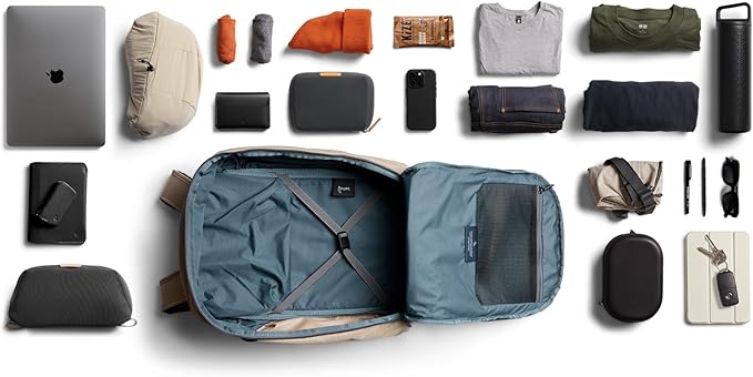 Bellroy Transit Workpack Pro (28 liter work bag/commuter backpack, fits 16” laptops; high level organization and comfort for work, travel and commutes. - Stone