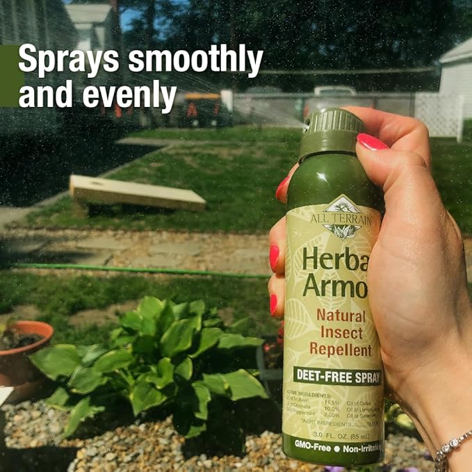 Herbal Armor DEET-Free Continuous Spray 3 oz. Travel Size Insect Repellent, Plant-Based and All Natural, Safe for Family and Pets, Mosquito and Bug Protection