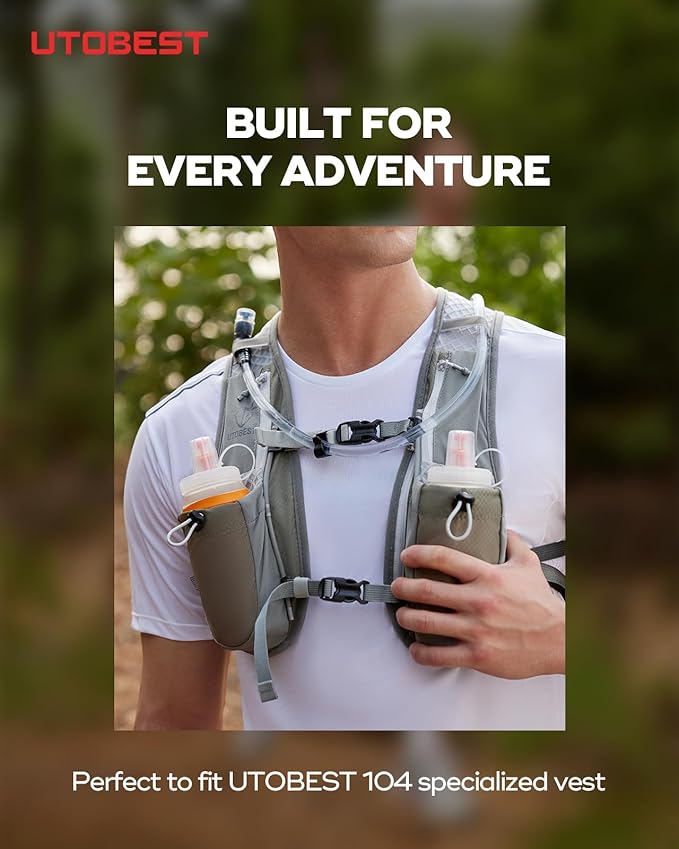 2 Pack Soft Flask Running Water Bottle Collapsible Water Bottle for Trail Running Hydration Pack Hiking Cycling Climbing 350ML