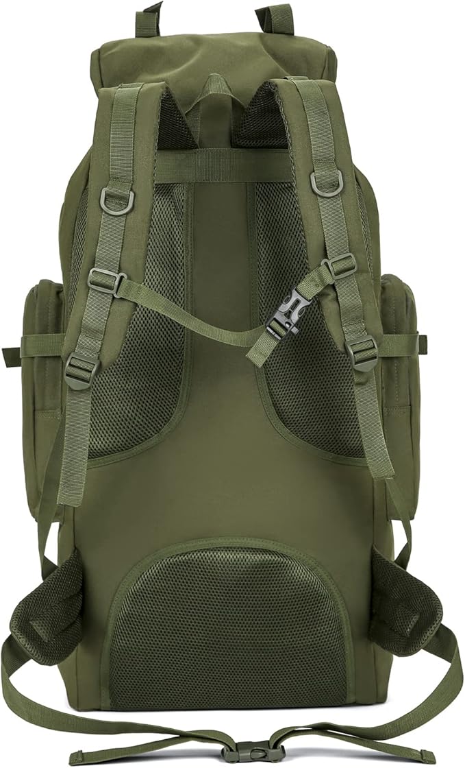 HongXingHai 100L Camping Hiking Backpack,Molle military Tactical rucksack backpack,Waterproof Lightweight Hiking Backpack (Army Green)