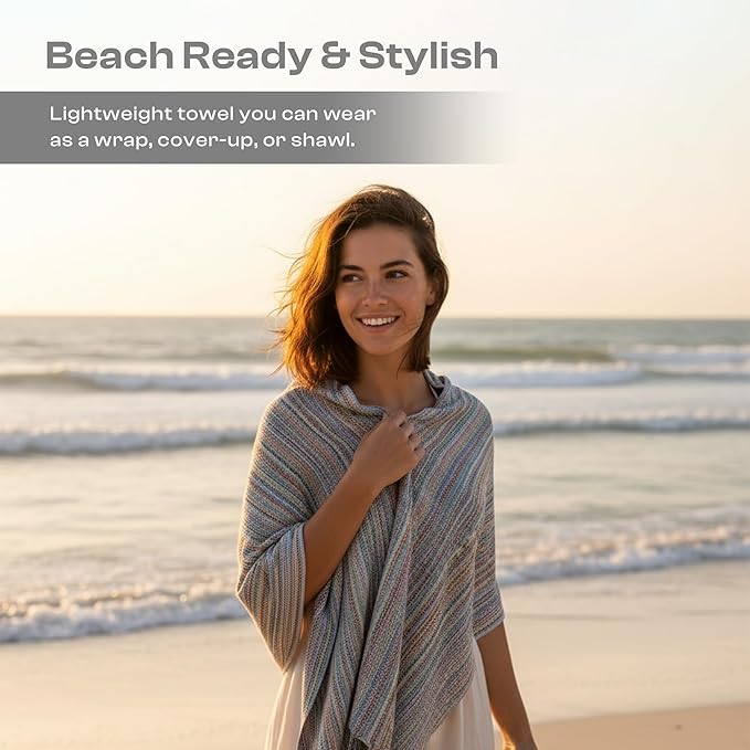 Refinery No. 1 Turkish Beach Towel, Oversized Quick Dry Lightweight, Sand Free, Pool and Swim Towel (Mint)