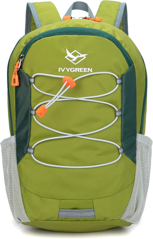 IVYGREEN Little Kids Hiking Backpack for Boys or Girls, Small Daypack for Camping or Travel (Armygreen, Medium)