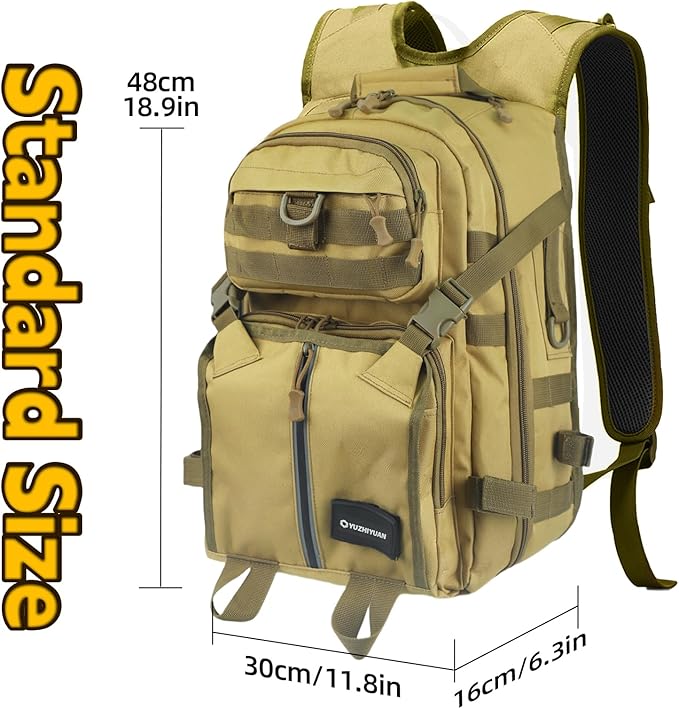 25L Hiking Backpack - 600D Oxford Water-Resistant, Large Capacity Dual-Shoulder Bag for Outdoor Trekking Camping