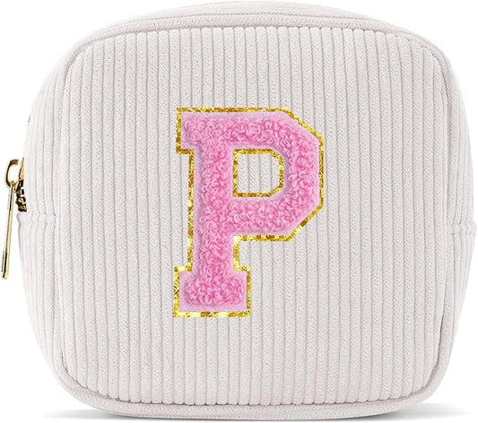 Pocmimut Graduation Gifts for Girls,Personalized Preppy Makeup Bag Cosmetic Bag Toiletry Bag Gifts for Teen Girls Gifts Trendy Stuff,P