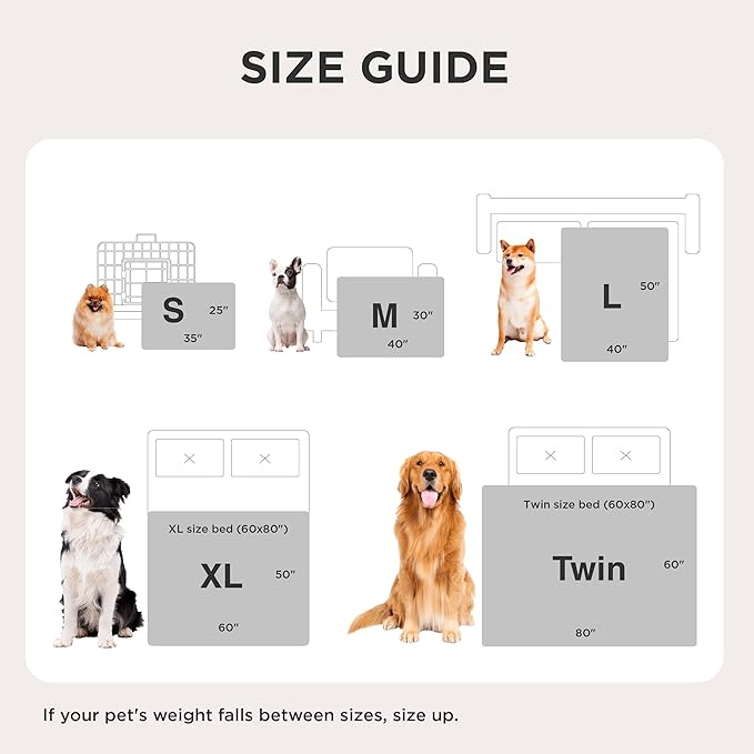 Bedsure Waterproof Dog Blankets for Large Dogs - Soft Pet Cat Blanket Corduroy Fleece for Couch Bed Protector Washable, Cozy Calming Reversible Furniture Protection for Puppy,50"x60", Cream