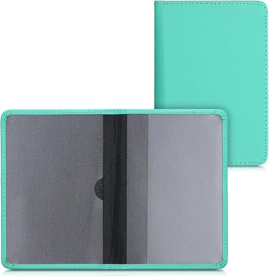 kwmobile Registration and Insurance Holder - Car Document Holder for Vehicle Documents and Cards - PU Leather - Black