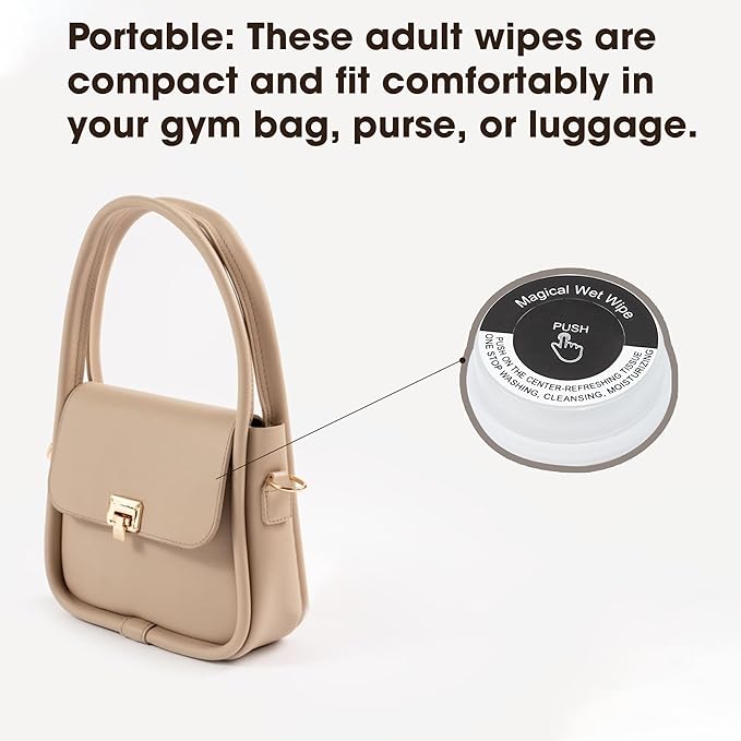 50 PCS Hand Wipes, Press Push Up Lemon Non-stimulating Sanitizing Mini Clean Towelettes Sanitizer, A Fun Way To Open Magical Strong Cool Wet Dry Type Portable for Travel On-the-Go Black White