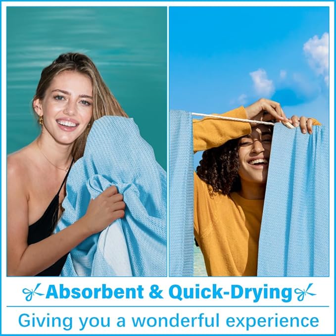 Oversized Turkish Beach Towel Blanket XXL Cotton Sandproof Towels Boho Woven Extra Large Big Sand Free Giant Throw Blankets Huge Quilt XL Picnic Camping Necessities Cloud For Adult Gifts Blue