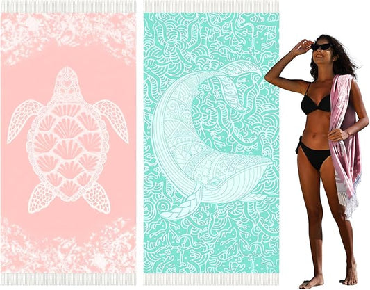 Thin Turkish Beach Towel Lightweight Quick Dry Absorbent Cotton Bathroom Bath Pool Swim Towels Extra Large Oversized Sand Free Beach Accessories Essentials Cloud Gifts for Adult