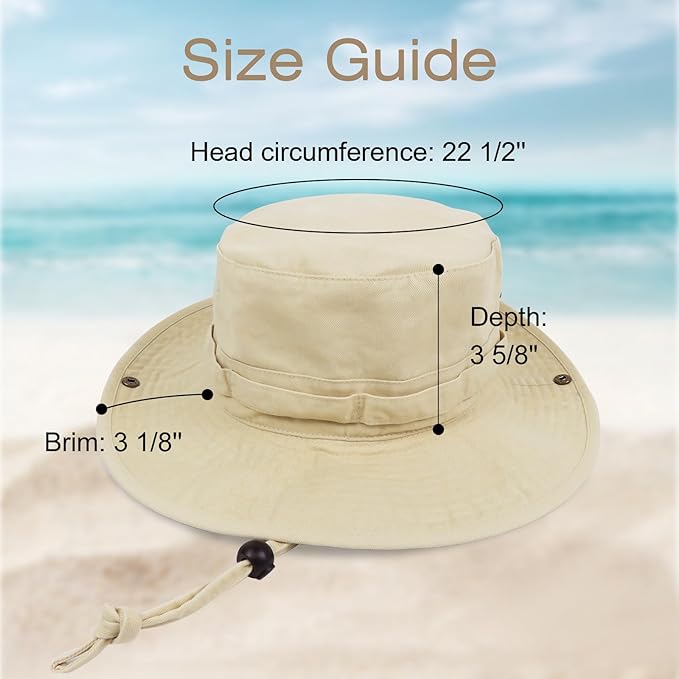 Bucket Hat Wide Brim UV Protection Sun Hat Boonie Hats Fishing Hiking Safari Outdoor Hats for Men and Women