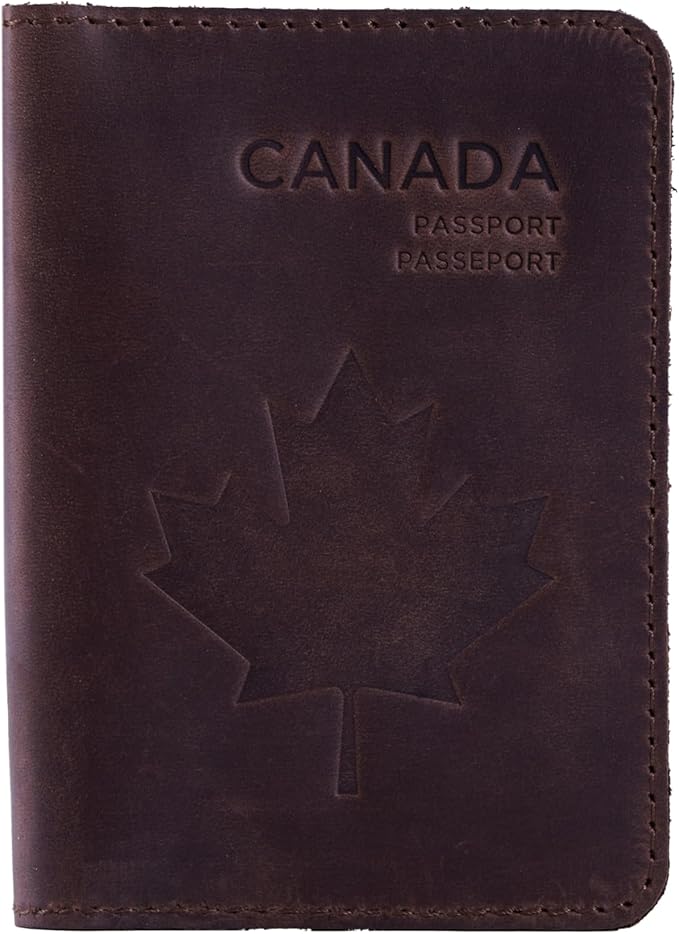 INCARNE Passport Cover - Travel Passport Wallet - Leather Passport Holder for Men Women Family with Card Slots & Note Compartmen - Sleeve Protector - Genuine Leather - Vintage Brown