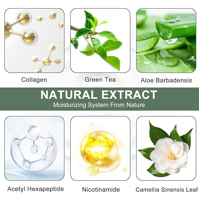 LAVONE Eye Mask - 30 Pairs Green Tea Eye Patches Skin Care Products for Dark Circles and Puffiness, Reduce Wrinkles and Fine Lines, Eye Patches for Women and Man,with Hair Clips