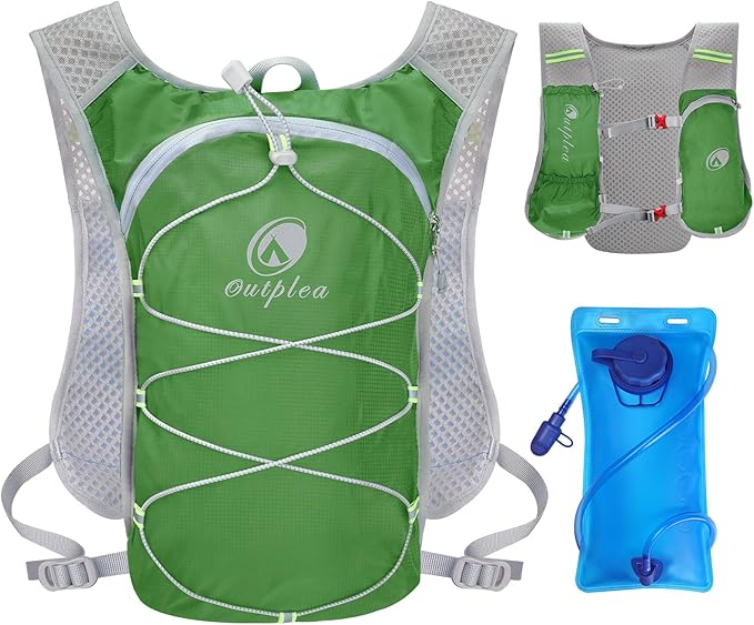 Small Lightweight Running Hydration Vest with 2L Water Bladder for Race, Lightweight Water Backpack Hydropack for Hiking