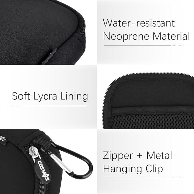 CM Small Travel Carrying Storage Organizer Bag Case Pouch compatible with MagSafe Power Adapter, Laptop Accessories Cables, Cords, USB Drives, Earphones