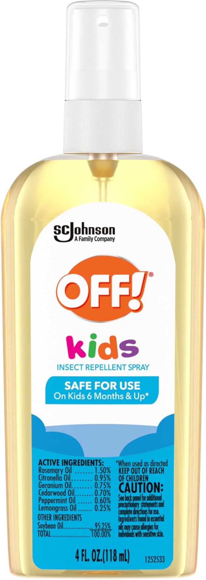 OFF! Kids Insect Repellent Spray, Botanically Inspired, Safe for Use On Kids, 4 oz