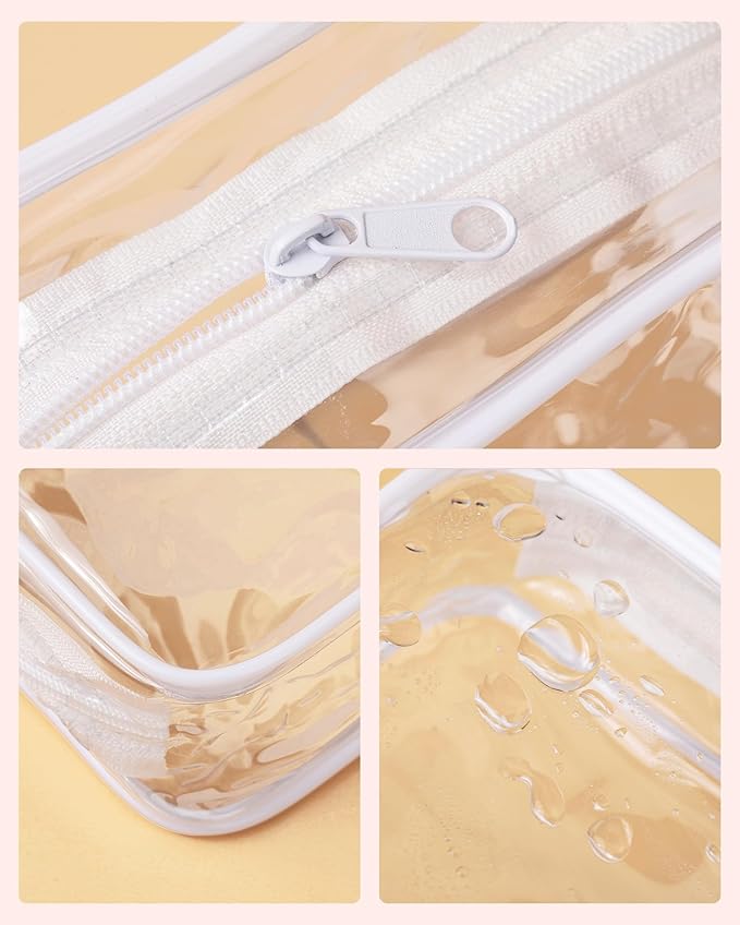 Travel Containers for Toiletries 4 Pack, TSA Approved Travel Size Toiletries, Travel Size Containers, With Clear Bag Leak Proof Silicone Jars, Travel Essentials Creams Jars Carrying Small Items