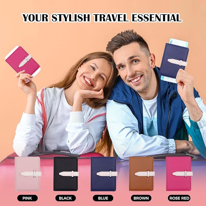 Passport Holder with Airtag for Women/Men,Airtag Passport Wallet for Travel,Cute Passport Holder Rfid Blocking,Travel Wallet for Cards Passport Cover Case