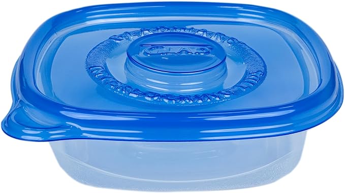 Glad GladWare Entrée Food Storage Containers, Medium Square - Meal Container Holds up to 25 Ounces of Food - Lock Tight Seal, 5 Count - 2 Pack