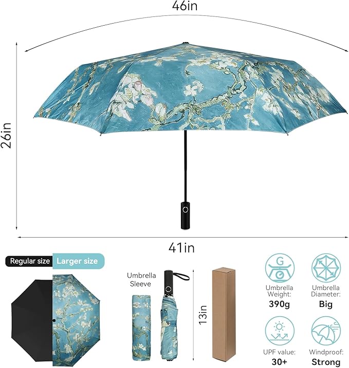 Umbrella, Pretty Umbrellas for Women and men, Ladies Umbrellas for Rain, Automatic Folding Umbrellas Open Close