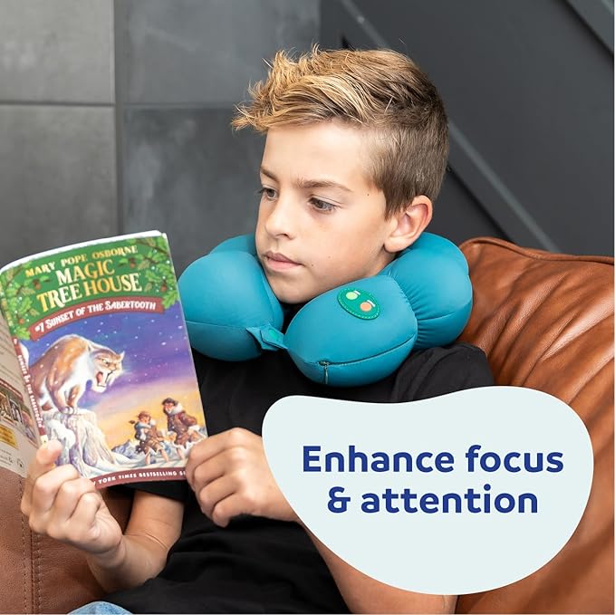 Fun and Function Sensory Vibrating Neck Pillow - Vibrating Pillow for Kids, Teens & Adults - Great for Travel - Ages 4+