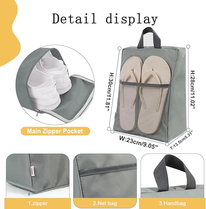 Shoe Bags for Travel Storage Bag Organizer Bags Travel Accessories Must Haves Shoe Organizer Packing Cubes Beach Swim bag Daily Use Storage Travel Essentials Women Men Grey green
