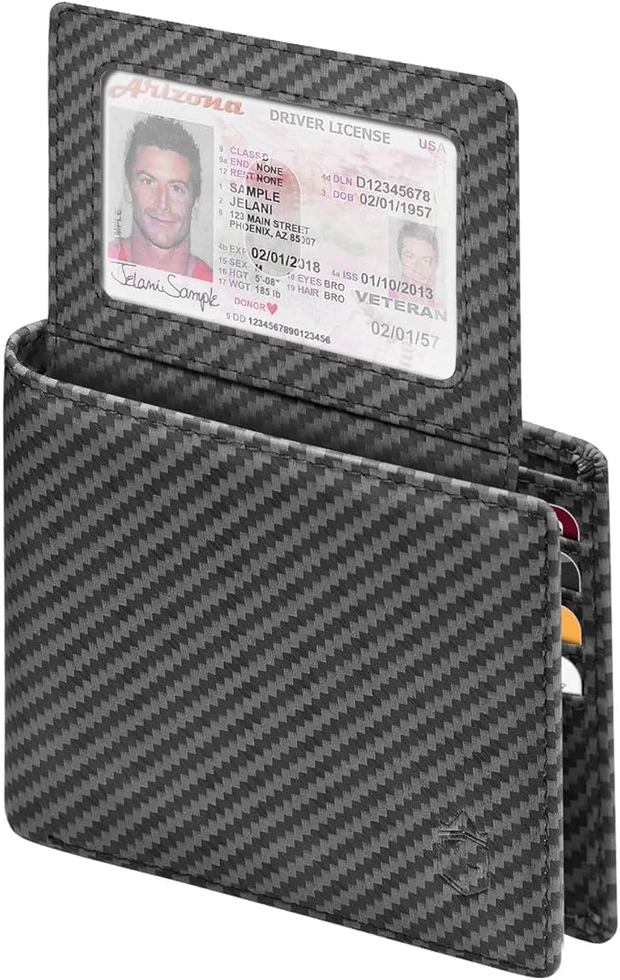 Zitahli Wallet for Men 12 Card Holder Slim Rfid Leather 2 ID Window Wallets With Gift Box Men's Accessories