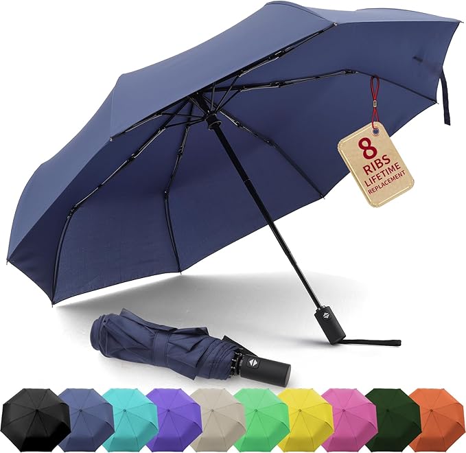 Travel Compact Umbrellas for Rain Portable Automatic Open/Close Windproof Folding Small Umbrella