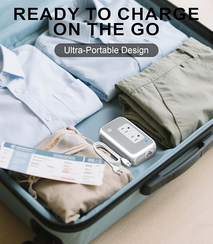 220V to 110V Voltage Converter, Mapambo 250W European Converter, Step Down Voltage Converter US to Europe, Travel Converter for Curling Iron, Straightener – 2 AC Sockets with 2 USB A & 2 USB C Ports