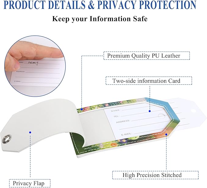 Luggage Tags for Suitcases, Luggage Tag, Personalized Bag Tags for Backpacks Handbag School Instrument with Name ID Label Travel Essentials, Cute Unique Fun Baggage Tags 2 Pack, Stegosaurus