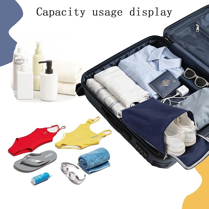 Shoe Bags for Travel Storage Bag Organizer Bags Travel Accessories Must Haves Shoe Organizer Packing Cubes Beach Swim bag Daily Use Storage Travel Essentials Women Men Navy blue