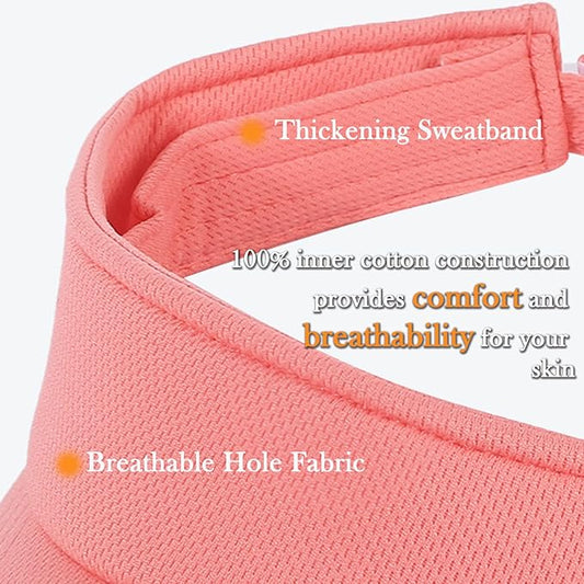 Sun Visor Hat Adjustable Velcro Outdoor Sports Cap for Men Women Adults