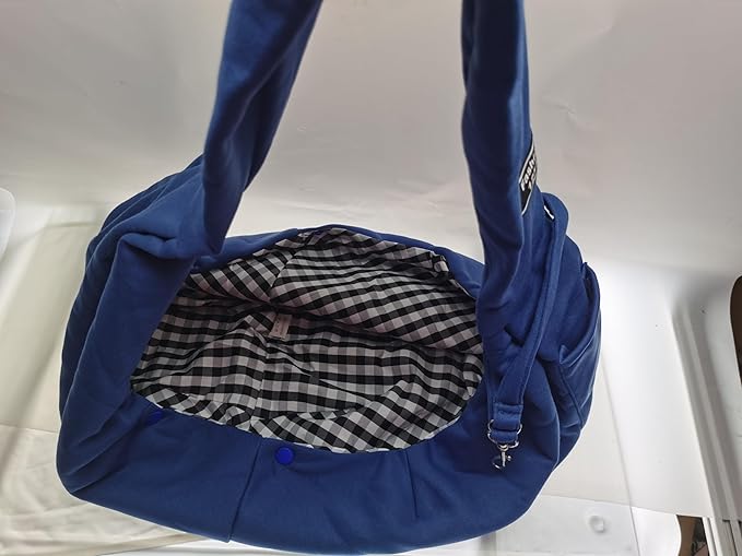 CYBERNOVA Small Pet Dog Cat Sling Carrier for 3-15lbs, with Pocket,Hand-Free Pet Bag Dog Cat Puppy Carry Bag for Travel and Walking Outdoor (Blue)