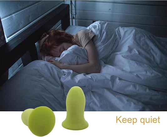 Fan Wu Small Soft Foam Earplugs 50 Pair,32dB Highest NRR for Noise Reduction,Safety Hearing Protection Ear Plugs Contoured for Comfort Slow Rebound,Tapón para el oído,Slim Waist (GREEN, Small，XS SIZE)