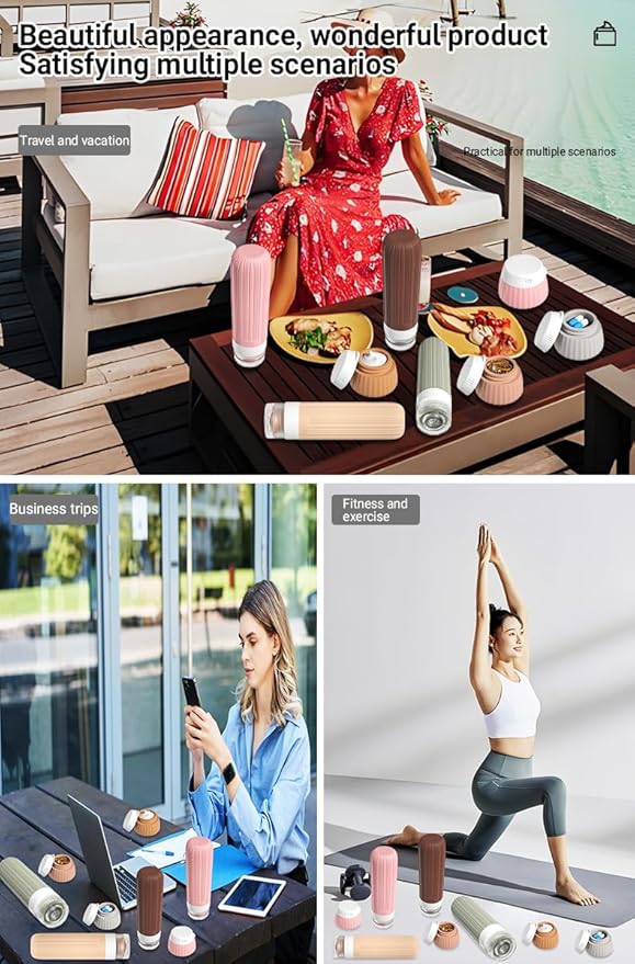 8-Piece Leakproof Travel Bottles and Jars Set – 4 Silicone Bottles + 4 Cream Jars with Clear Zipper Bag – TSA Approved Toiletry Containers – BPA-Free (PeachPuff)