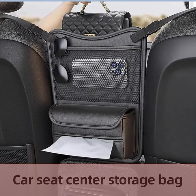 Backseat Car Organizer,Ackrest Storage Bag for car, Car Seat Center Storage Bag/Hanging Bag