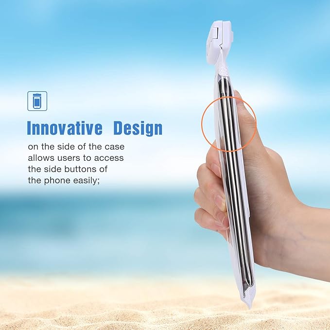 ProCase 2 Pack Waterproof Phone Pouch, Underwater Phone Case Up to 7", Dry Bag for iPhone 17 Air 16 15 14 13 Pro Plus Max, Galaxy S24 S23 S22 Ultra Pixel, Beach Essentials -White & Black