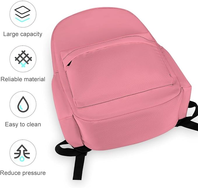 Salmon Backpack Adult Travel Daybag for Women Men College Backpack for Vacation Hiking Camping Bag