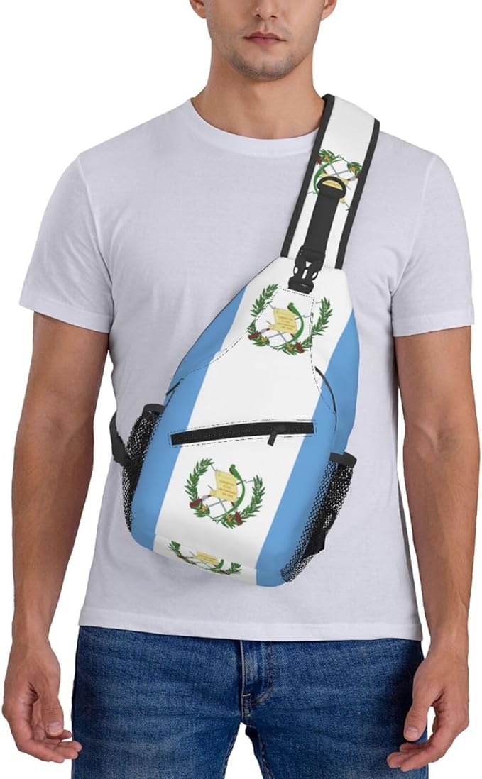 Guatemalan Flag Sling Bag Multipurpose Crossbody Sling Backpack Travel Cycling Hiking Shoulder Bag For Women Men