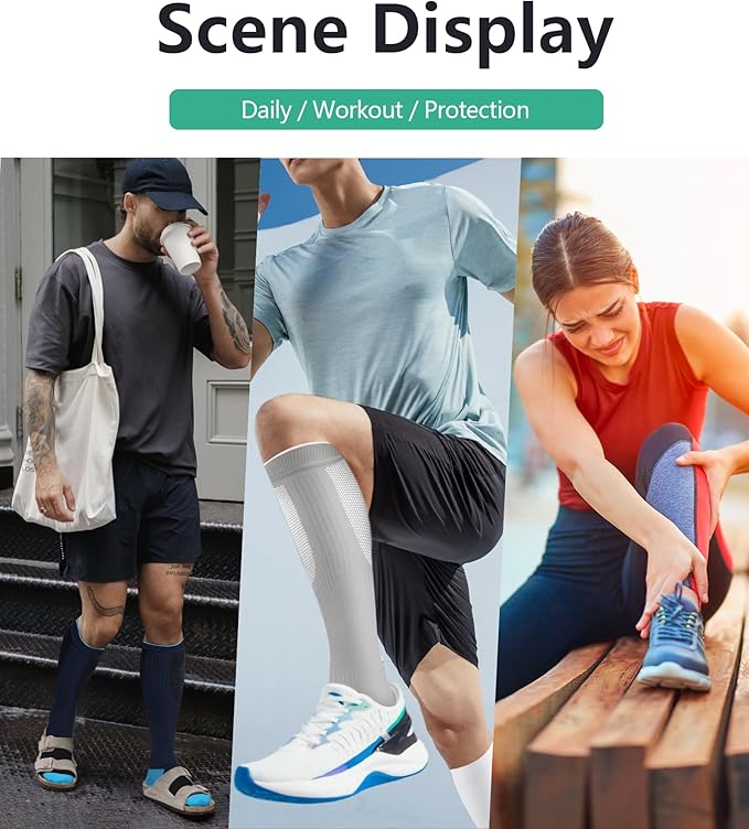 FuelMeFoot 3 Pack Copper Compression Socks - Compression Socks Women & Men Circulation - Best for Medical,Running,Athletic