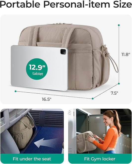 BAGSMART Gym Bag for Women, Duffle Bag for Travel with Wet Pocket, Lightweight Carry on Weekender Duffel, Water Resistant