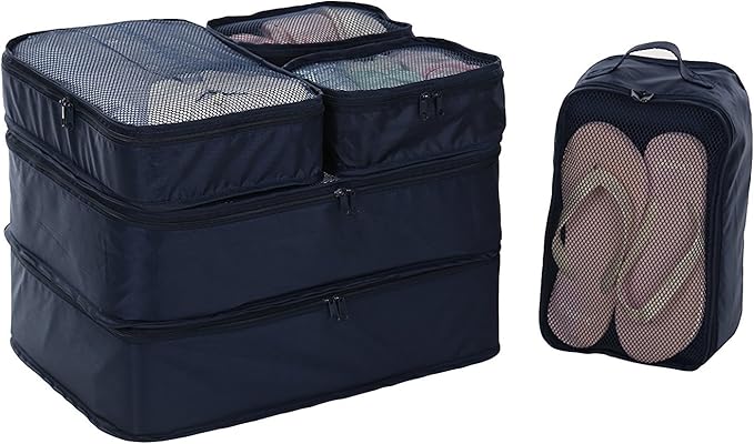 JJ POWER Travel Packing Cubes, Luggage Organizers with Shoe Bag