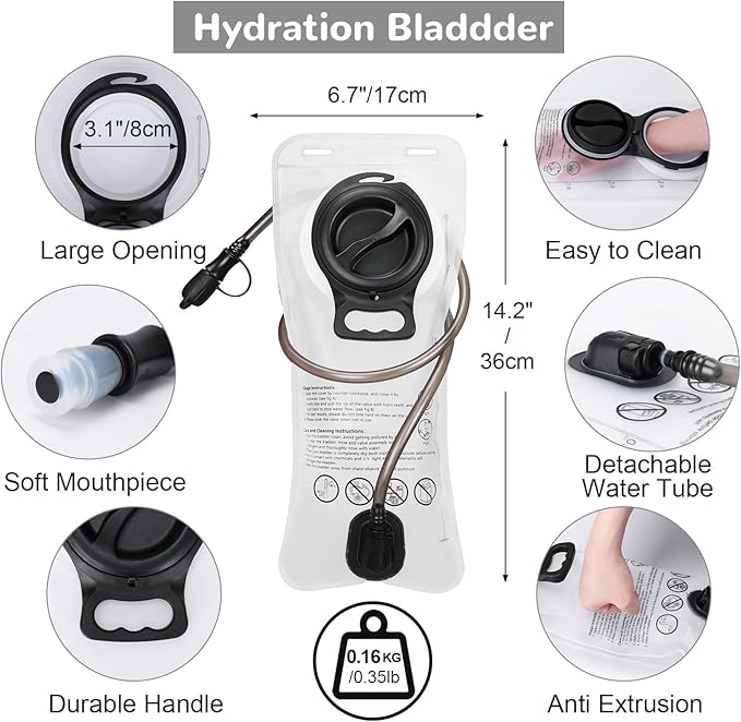 Hydro Pack Running Vest for Men Women, Hydration Backpack with 2L Water Badder, Lightweight Water Vest