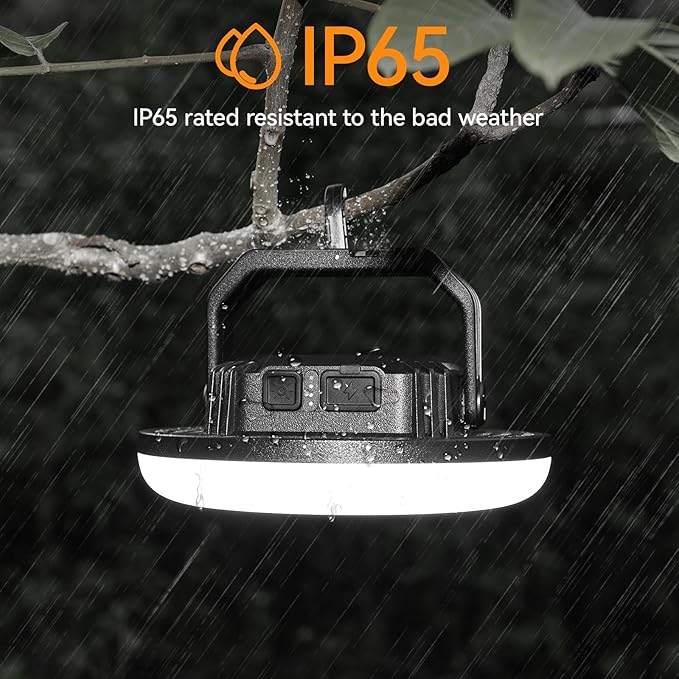 VAVOFO 2Pcs 4000LM 15,000mAh LED Camping Lantern Rechargeable, 3 Lighting Modes, 180LEDs ,Portable Tent Light with Magnet, IP65 Waterproof Hanging Light for Outdoor, Power Outages ,Hurricane（2Pcs）