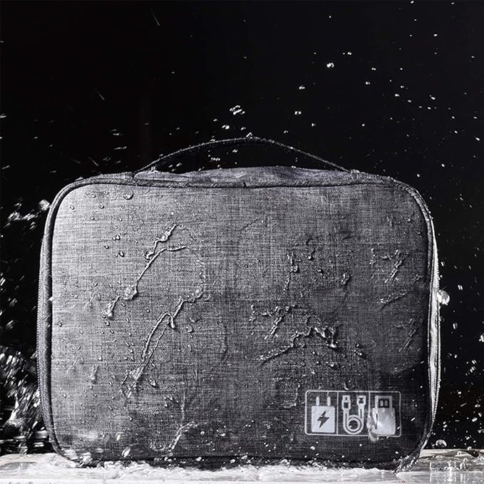 Electronics Organizer, OrgaWise Electronic Accessories Bag Travel Cable Organizer Three-Layer for iPad Mini, Kindle, Hard Drives, Cables, Chargers