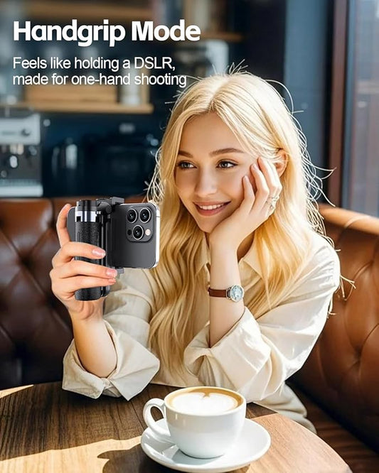 UBeesize Mini Selfie Stick Tripod with Rechargeable Remote – Pocket-Size Travel Phone Stand w/Hook, 360° Rotating Holder, Lightweight Tripod for iPhone/Android, Vlogging, TikTok & Live Streaming