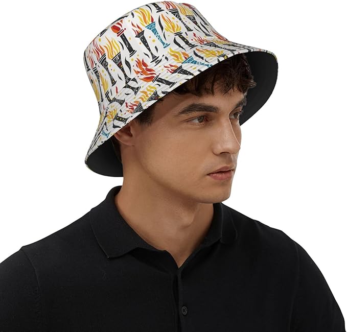Unicorn and Pink Flower Fisherman Hat Summer Foldable UV Protection Sun Hat